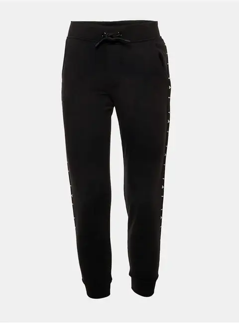 Emporio Armani Kids Black Logo Band Trim Cotton Jogger Pants 12 Yrs
