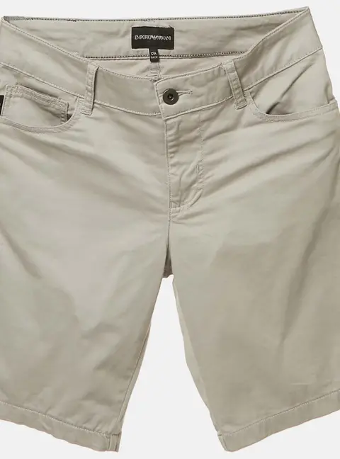 Emporio Armani Grey Cotton Chino Shorts 12 Yrs