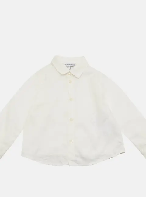 Emporio Armani Kids White Pattern Cotton Shirt 18M