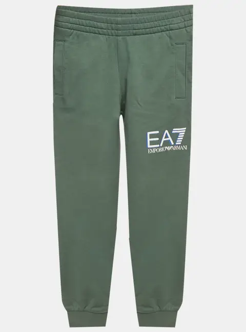 Emporio Armani Kids Green EA7 Print Cotton Joggers 7 Yrs