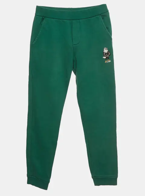 Emporio Armani Kids Green Cotton Jogger Pants 10Yrs