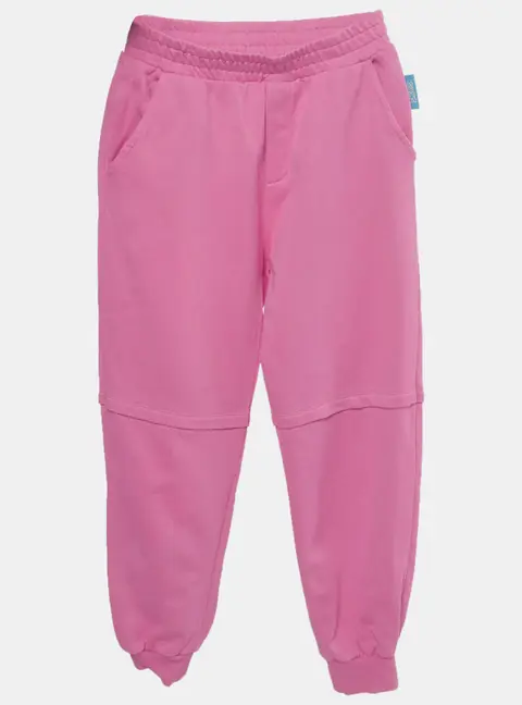 Emporio Armani x The Smurfs Pink Cotton Knit Logo Embroidered Sweatpants 10Yrs