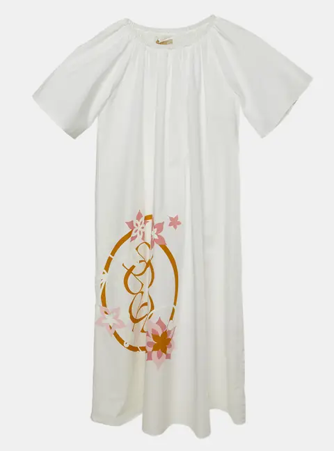 Elie Saab Junior White Floral Print Cotton Maxi Dress Size 10 Yrs