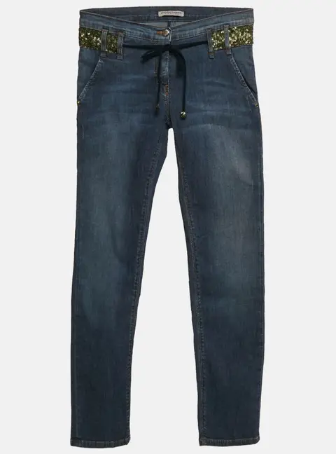 Ermanno Scervino Junior Blue Denim Sequin Detail 12 Yrs Waist 26"