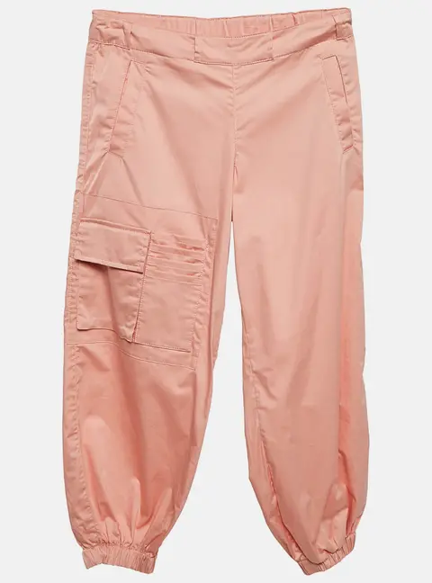 Fendi Kids Pink Stretch Satin Jogger Pants 8 Yrs