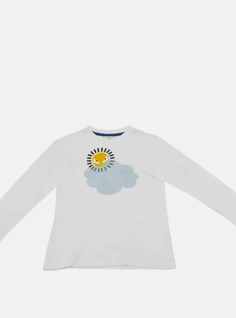 Fendi Kids White Fendi Cloud Print Jersey T-Shirt 7 Yrs
