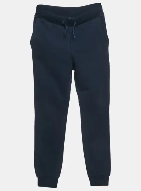 Fendi Kids Navy Blue Cotton Knit Logo Detail Jogger Pants 12 Yrs