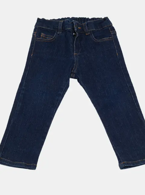 Fendi Blue Kids Blue Pocket Applique Denim Jeans 23M/Waist 19"