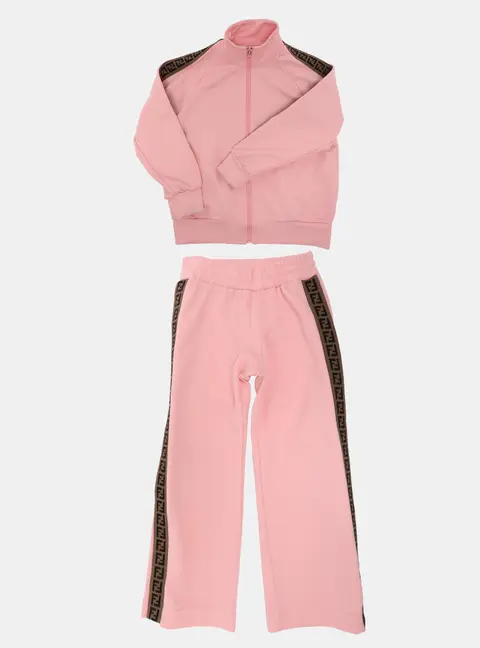 Fendi Kids Pink Jersey Track Tracksuit 8 Yrs