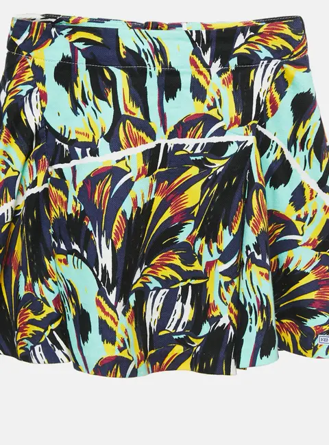 Kenzo Kids Multicolor Abstract Print Cotton Skirt 10 Yrs