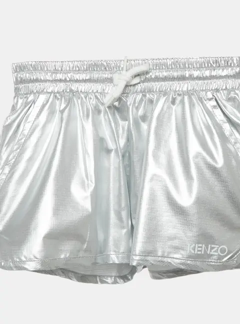 Kenzo Kids Metallic Coated Synthetic Drawstring Shorts 6Yrs