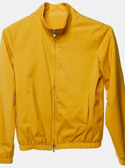 Loro Piana Kids Yellow Taffeta Reversible Bomber Windmat Jacket 10 Yrs