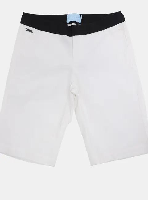 Lanvin White Bermudas Stretch Cotton Shorts 5 Yrs
