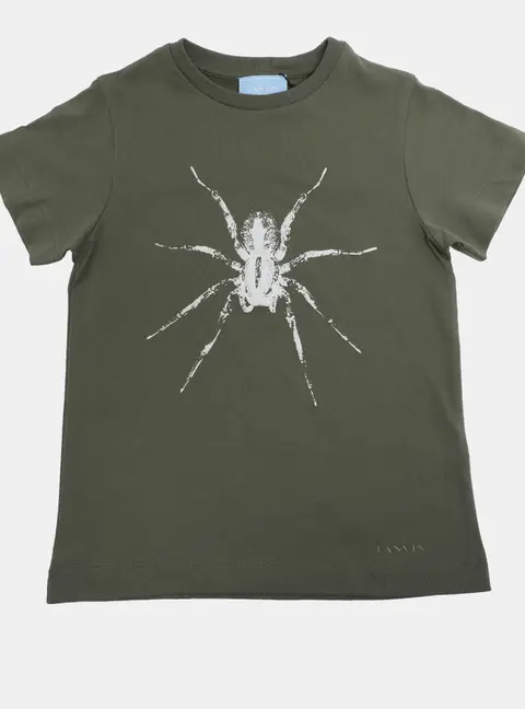 Lanvin Green Spider Print Jersey T-Shirt 6 Yrs