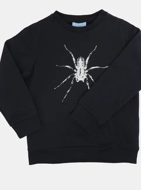 Lanvin Navy Blue Spider Print Jersey Sweater 4 Yrs