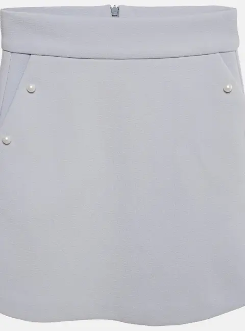 Little Lady Empire Kids Blue Pearl Detail Skylar Skirt 6Yrs