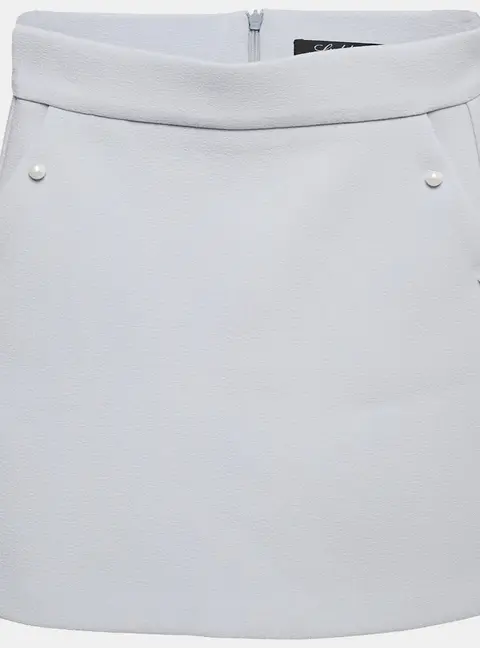 Little Lady Empire Kids Blue Pearl Detail Skylar Skirt 8Yrs