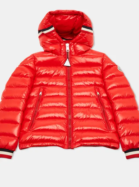 Moncler Red Nylon Quilted Jacket 10Yrs