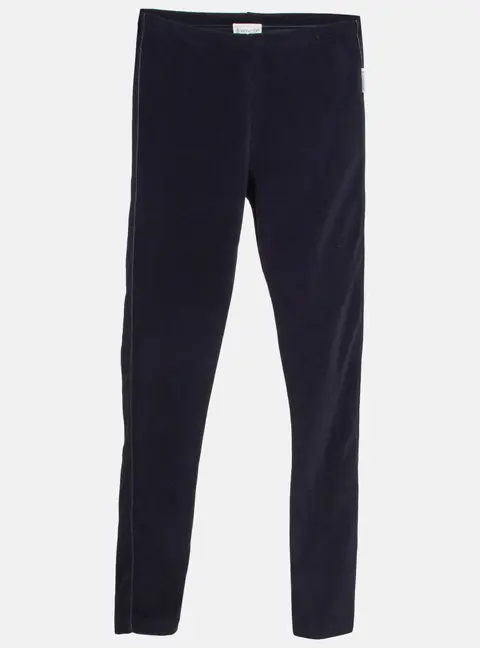 Moncler Navy Blue Velvet Knit Leggings 12 Yrs