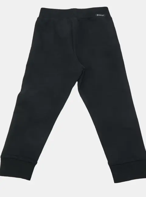 Moncler Black Cotton Knit Jogger Pants 4 Years