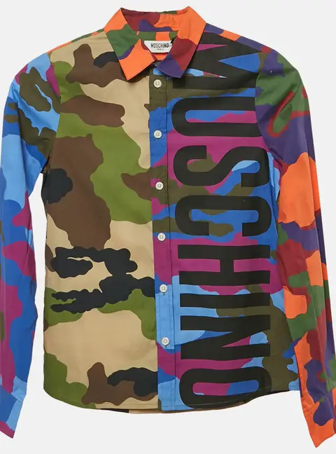 Moschino Teen Multicolor Printed Cotton Shirt 12 Yrs