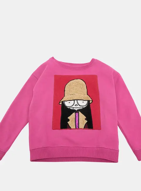 Little Marc Jacobs Pink Embellished Crewneck Sweater 5 Yrs