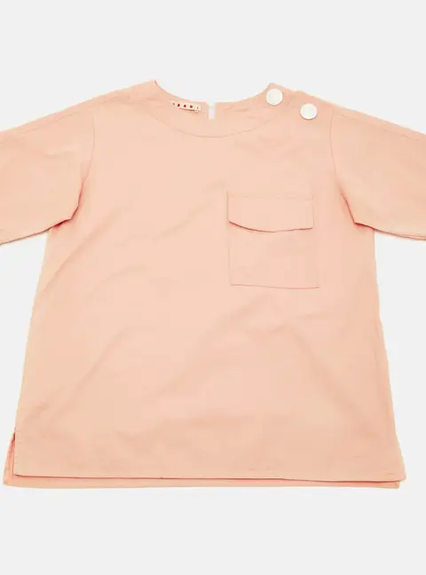 Marni Kids Peach Cotton Button Detail Top Size 12 Yrs