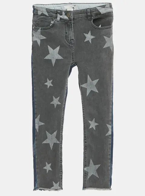 Stella McCartney Kids Blue Star Print Denim Jeans 10 Yrs