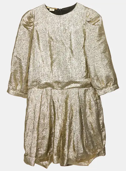 Stella McCartney Kids Metallic Lam&eacute; Elisa Jumpsuit 12 Yrs