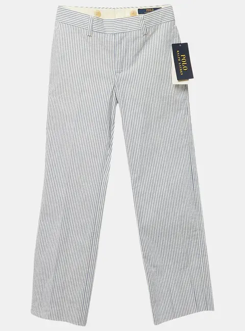 Polo Ralph Lauren Kids Blue Stripe Cotton Trousers 5 Yrs