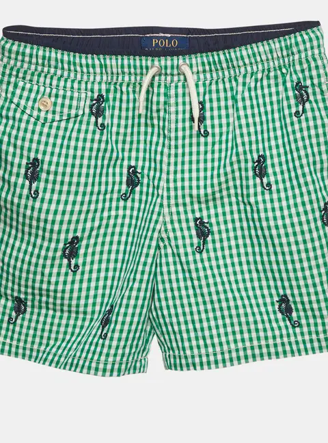 Polo Ralph Lauren Kids Green Checks Cotton Shorts M/10-12Yrs