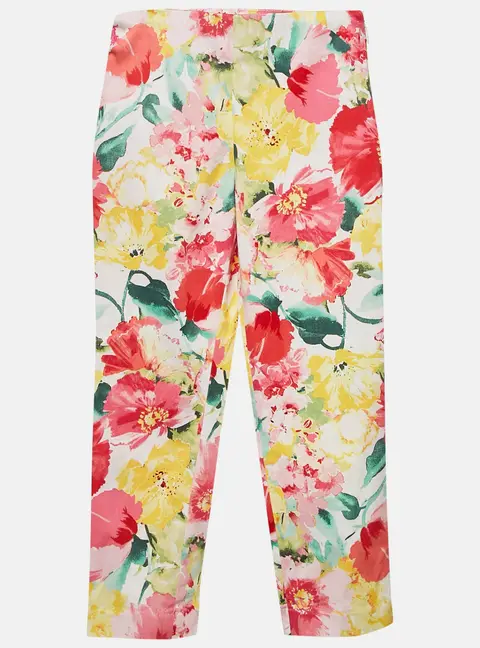 Polo Ralph Lauren Kids Multicolor Floral Print Cotton Trousers 5 Yrs