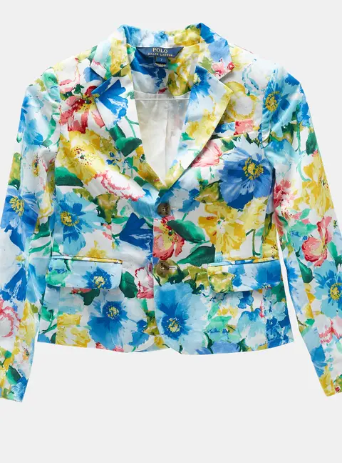 Polo Ralph Lauren Kids Multicolor Floral Print Cotton Blazer 7 Yrs