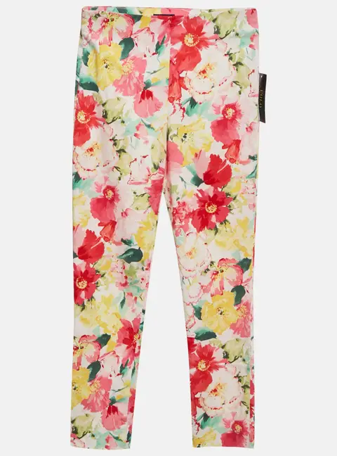 Polo Ralph Lauren Girls Multicolor Floral Print Cotton Trousers 16Yrs