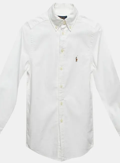 Polo Ralph Lauren White Cotton Button Front Shirt 6-7 Yrs