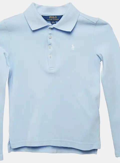 Polo Ralph Lauren Kids Blue Cotton Pique Polo T-Shirt 6 Yrs