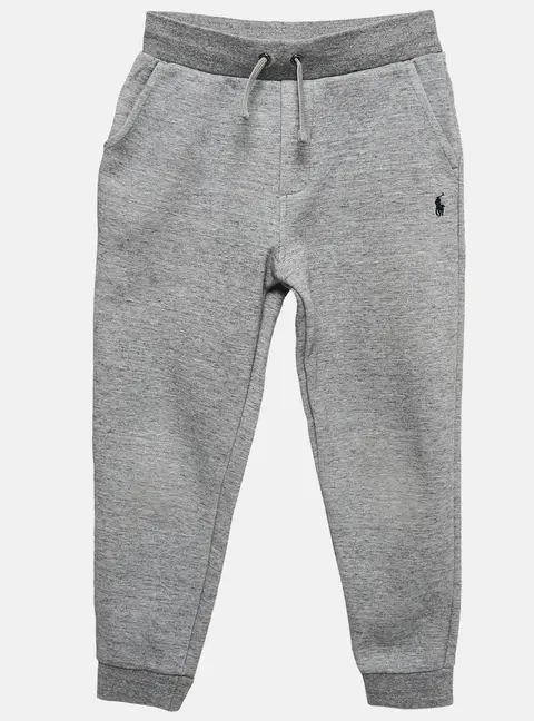 Polo Ralph Lauren Kids Grey Melange Knit Jogger Pants Size 7 Yrs