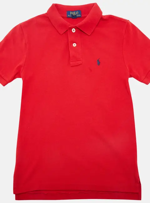 Polo Ralph Lauren Kids Red Embroidered Cotton Pique Polo T-Shirt 8 Yrs