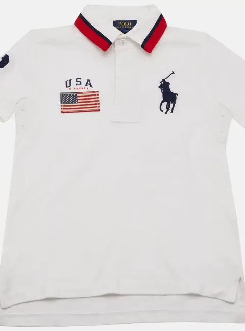 Polo Ralph Lauren Kids Embroidered Pique Polo T-Shirt 7 Yrs