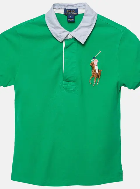 Polo Ralph Lauren Kids Green Logo Embroidered Cotton Polo T-Shirt 6Yrs