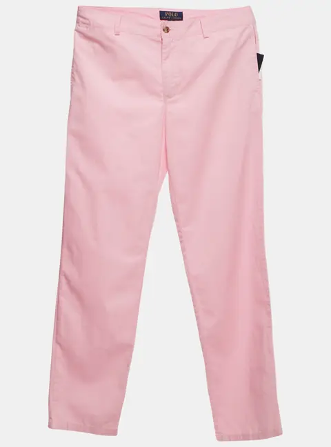 Polo Ralph Lauren Boys Pink Logo Embroidered Cotton Trousers 20 Yrs