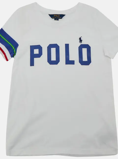 Polo Ralph Lauren Kids White Printed Jersey T-Shirt M/8-10Yr