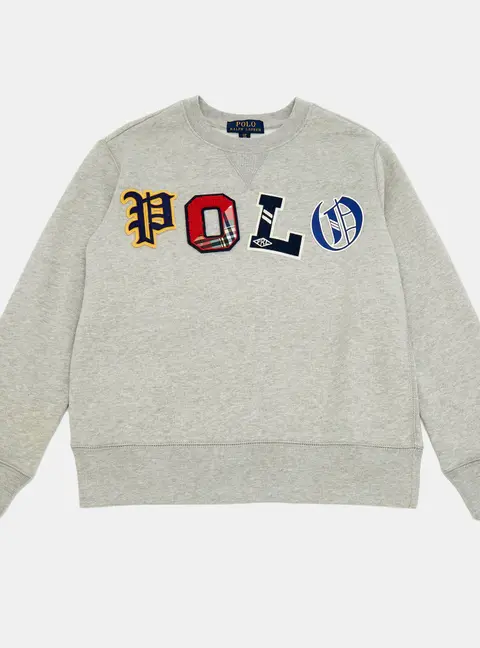 Polo Ralph Lauren Kids Cotton Knit Logo Patch Sweatshirt 8Yrs