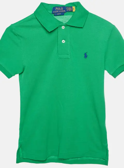 Polo Ralph Lauren Kids Green Cotton Pique Polo T-Shirt 8 Yrs
