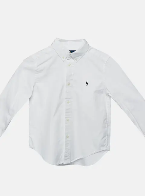 Polo Ralph Lauren Kids White Cotton Long Sleeve Shirt 6Yrs