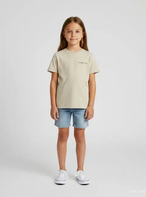 Polo Ralph Lauren Kids Beige Cotton Crew Neck T-Shirt M (10-12)