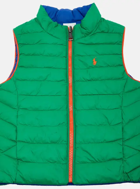 Polo Ralph Lauren Kids Green/Blue Nylon Reversible Puffer Jacket 4 Yrs