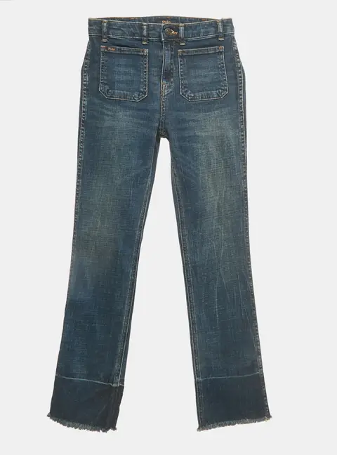 Polo Ralph Lauren Navy Blue Denim Jenn Flare Jeans 14 Yrs