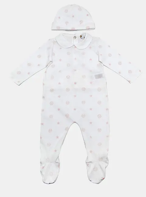Philip Plein Baby White Printed Cotton Onesie Set 6-9M