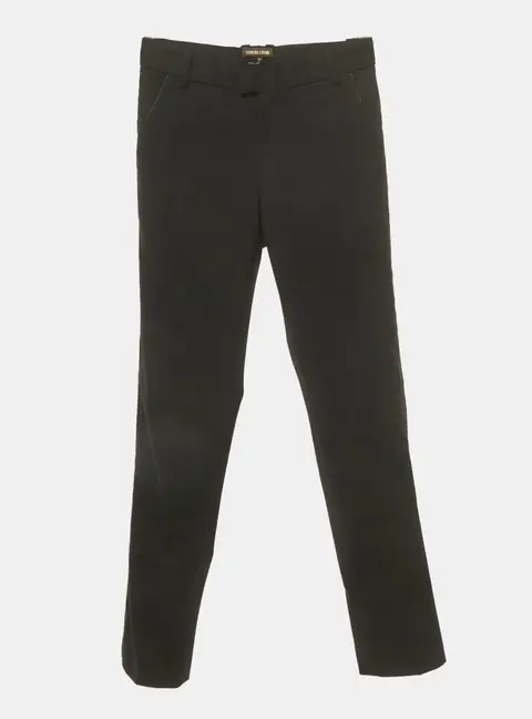 Roberto Cavalli Kids Black Wool Satin Side Band Trousers 10 Years